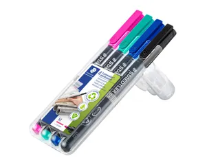 Viltstift Staedtler Lumocolor 317 permanent M set à 4 kleuren - 2