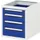 schuiflade-onderbouw v. werkbank HxBxD 545x480x600mm 4laden RAL5010