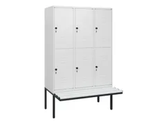 Dubbeldekse dekenkist,HxBxD 1950x1200x815mm,3x2vak.,vak B 400mm