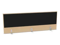 opzetpaneel,v. bureau,aanbouw achter,B 1600mm,NE-esdoorn,BN8033-zwart