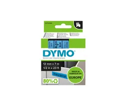 Labeltape Dymo 45016 D1 S720560 12mmx7m zwart op blauw