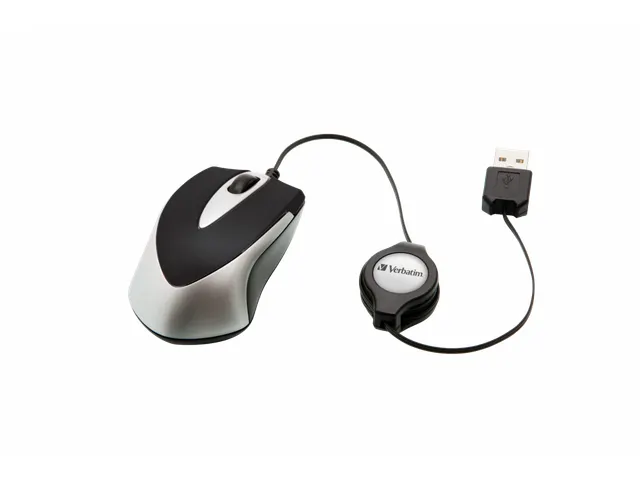Verbatim Go Mini muis Ambidexter kabel optisch 1000DPI zwart