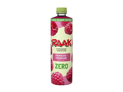 Siroop RAAK framboos zero sugar 750ml
