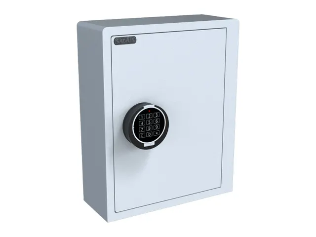 Salvus Fermo sleutelkluis met elektronisch slot 40 sleutels lichtgrijs