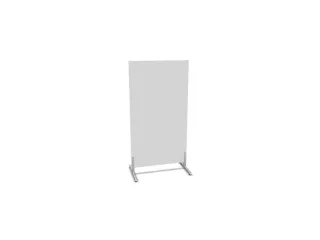 scheidingswand,HxB 1545x800mm,wand hout,Bl-wit - 1