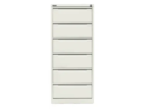 fichekast,HxBxD 1321x568x622mm,twee banen,6lade(n),romp wit,front wit