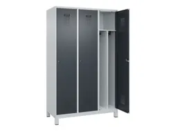 locker voor scheiding van kleding,HxBxD 1950x1200x500mm,3vak