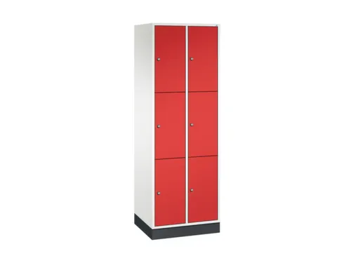 lockerkast,HxBxD 1950x620x500mm,2x3vakken,cil.-slot,sokkel
