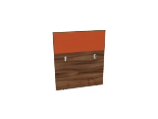 baliepaneel bureau aanbouw achter NP-tiepolo nut BN3012-oranje 1000mm - 1