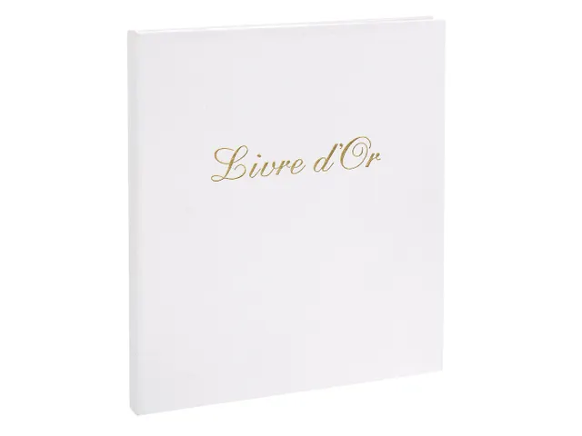Livre d'or Balacron avec titre 140 pages blanches - 21x19 cm vertical