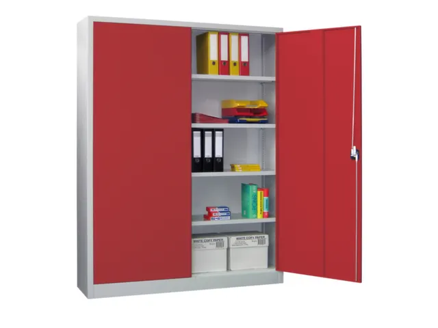 grootvolumekast met openslaande deuren,RAL7035,front RAL3000