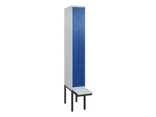 Z-garderobekast,HxBxD 2120x300x815mm,2vak,vak B 300mm,cil.-slot - 1