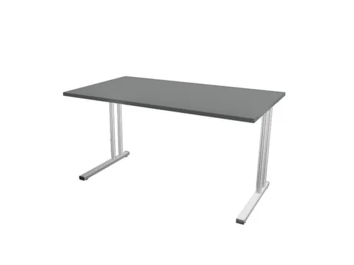 In hoogte verstelbaar bureau,HxBxD 720-840x1400x800mm,MS-donkergrijs