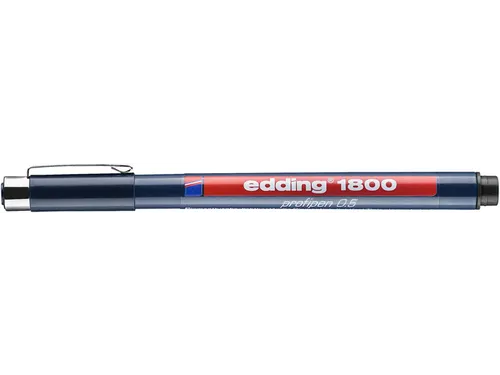 Fineliner edding 1800 zwart 0.5mm