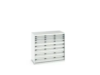 ladekast HxBxD 1200x1300x750mm 8laden romp RAL7035 front RAL7035 - 7