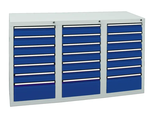 ladekast,HxBxD 900x1500x500mm,21lade(n),centr. vergrendeling