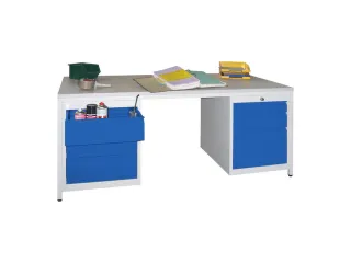 werkplaatsbureau,HxBxD 720x1700x800mm,RAL7035,front RAL5010 - 2