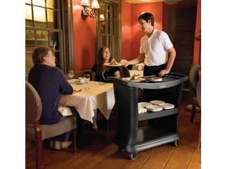 Serveerwagen 3 etages 136kg 52x97cm zwart - 4