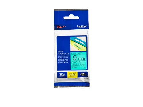 Labeltape Brother P-touch TZe-721 standaard 9mm zwart op groen
