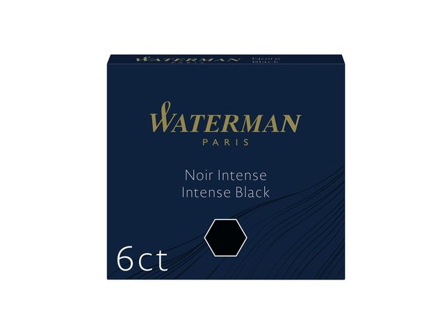 Inktpatroon Waterman internationaal zwart | VulpennenShop.nl