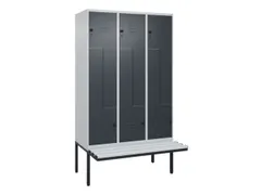 Z-garderobekast,HxBxD 2120x1200x815mm,6vak,vak B 400mm,draaigrendel