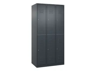 dubbeldekse locker,HxBxD 1850x900x500mm,3x2vak.,vak B 300mm,cil.-slot - 1