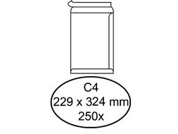Envelop Hermes Akte C4 229x324mm 120gr Wit Zelfklevend