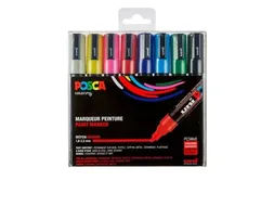Verfstift Posca PC5M Medium Punt 1,8-2,5mm set à 8 kleuren