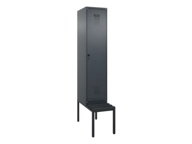 locker met bank,voor scheiding van kleding,HxBxD 2120x400x815mm,1vak