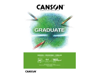 Tekenpapier Canson Graduate Drawing 30vel 160gr A4 helderwit - 1