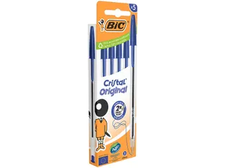 Balpen Bic Cristal medium blauw blister à 5 stuks - 3