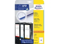 Ordnerrugetiket Zweckform 61x192mm wit perm. 40 etik. 10 vel