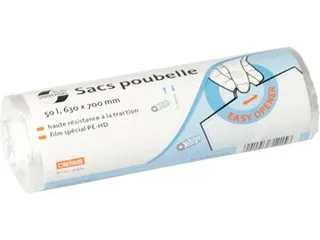 Universal Plus vuilniszak 10 micron 63x70 cm 50L wit rol 50 stuks - 4