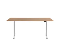 Elektrisch ihv bureau,HxBxD 700-1200x1800x800mm,blad beuken,T-voet wit