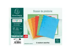 Pleidooimappen "Voor/tegen" versterkt karton 25x32cm 25 Stuks Assorti