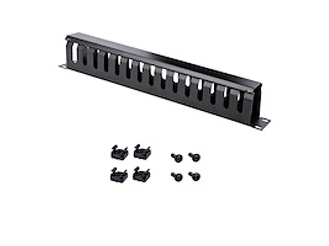 1U Horizontale Kabelgoot met Deksel voor 19 inch Server Rack