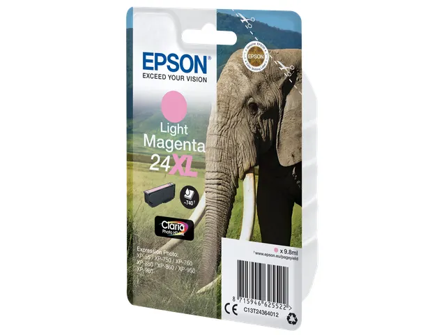 Singlepack Light Magenta 24XL Claria Photo HD Ink