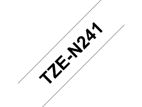 Labeltape Brother P-touch TZe-N241 ongelamineerd 18mm zwart op wit