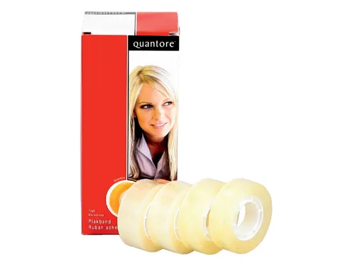 Plakband Quantore 15mmx33m Kleine Kern Transparant