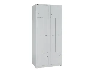 Z-garderobekast,HxBxD 1850x800x500mm,vak B 400mm,cil.-slot,sokkel - 2
