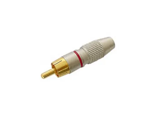 Mannelijke Rca Plug - Vergulde Stekker - Rood