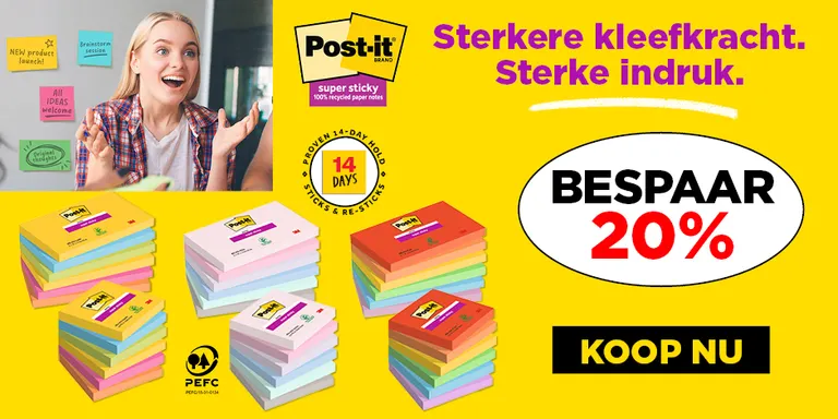 Post-it Super Sticky Notes tijdelijk in prijs verlaagd!