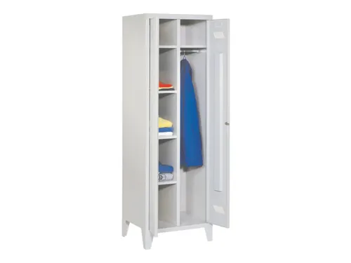 kleding-/wasgoedkast,HxBxD 1850x600x500mm,RAL7035,front RAL7035
