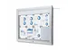 Outdoor mededelingenbord 8x A4 met logopaneel LED verlicht