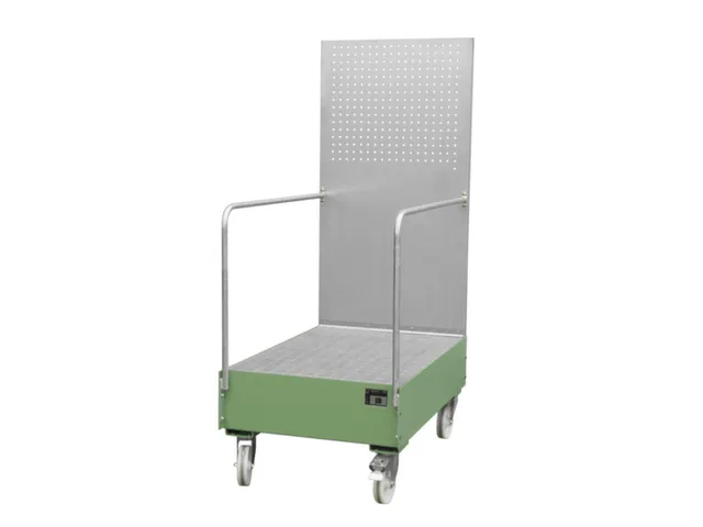 Verrijdbare Opvangbak,V. 2X200L Vat,Opvangvol. 215L