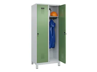 locker,HxBxD 1950x800x500mm,2vak,vak B 400mm,draaigrendel,voeten - 1
