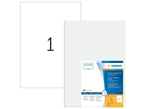 HERMA 9542 Weervast Outdoor folie-etiket A3 297x420mm Wit 10 stuks