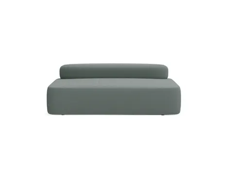 Poefmodule Rocada Volga-F 184x62x92cm rechthoekig grijs