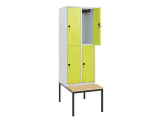 Dubbeldekse dekenkist,HxBxD 1950x600x815mm,2x2vak.,vak B 300mm - 2