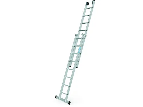 schuifladder,2x12,trede(n),balk L 6,42m,2-dlg.,aluminium